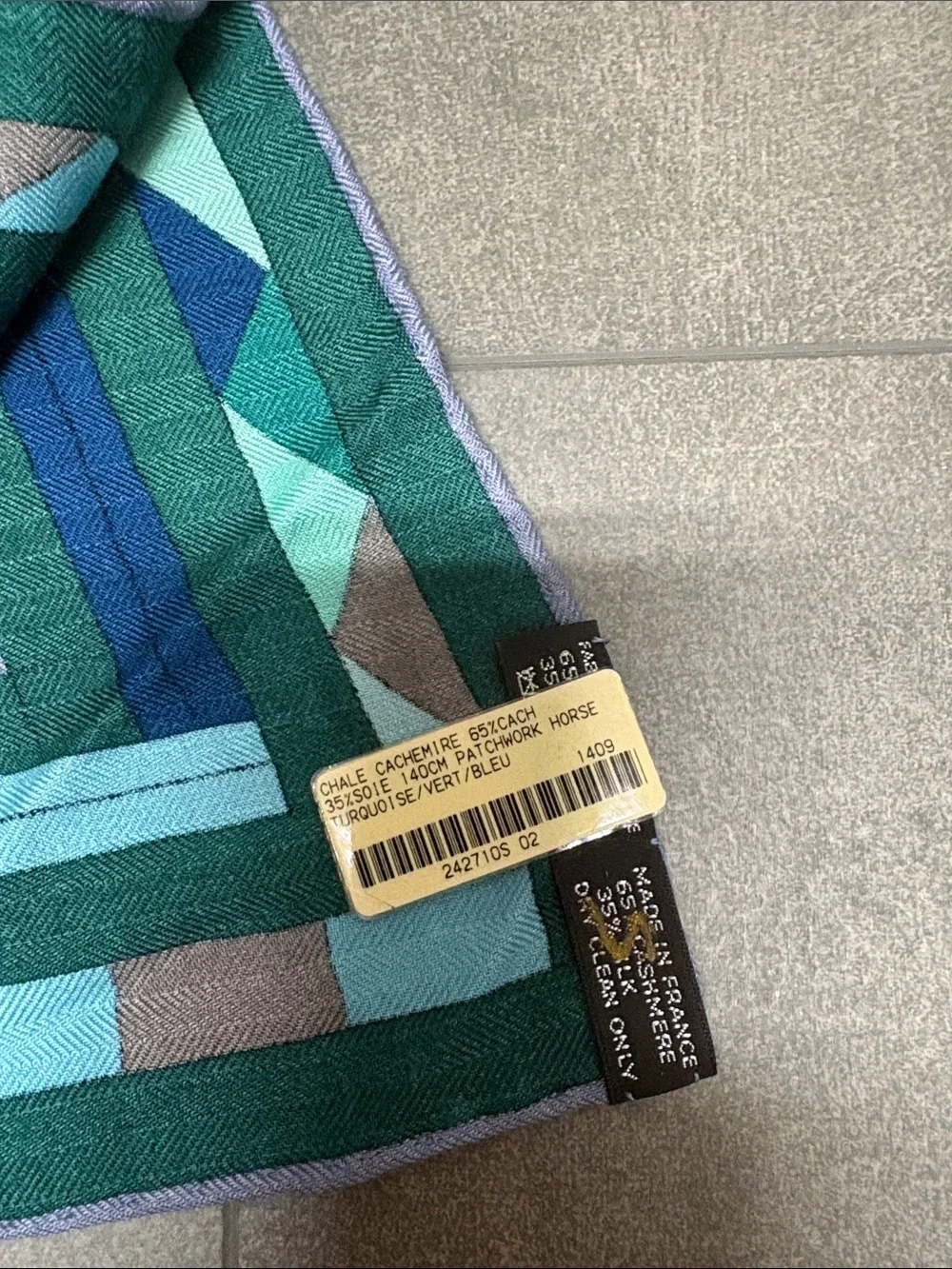 BNWT Hermes 140cm Silk/Cashmere Shawl - PatchWork Horse